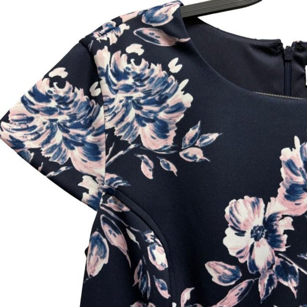 Vineyard Vines Womens Floral Dress Lambswool- Cashmere Navy Size S - Picture 5 of 7